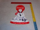 Vintage Coca Cola Polar Bears Drink Coke 12  Metal Soda Bottle Gasoline Oil Sign