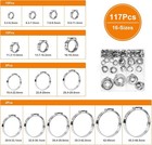 Single Ear Hose Clamps  Oetiker Clamps  117pcs 5 3mm-48 5mm  Crimp Pipe 16 Size