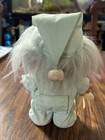 Vintage Russ 8  In Troll Doll Bedtime Blue Pajama s Nightcap And Bear