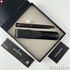 Sheaffer Icon Matte Black Lacquer Ballpoint Pen With Free Leather Pen Case