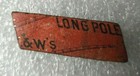 Antique Tin Litho Tobacco Tag  R   W s Long Pole 