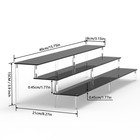 15 3 4 Inch Acrylic Riser Black Display Risers Stand Large Collection Organiz   