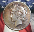 1922 Peace Dollar Two Face Double Heads Silver Plated Error Coin Modern Restrike