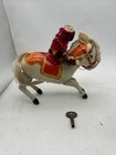 Vintage Tin Litho Wind Up Monkey Riding Horse Original Box W  Key Ms 764 - Works