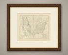 Antique Map Of The United States With Oregon Territory  Circa 1860
