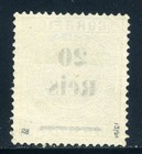Macao 28  1887 20r On 80r Surcharge  Mint No Gum  Thin Speck  Scott  125