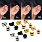 Hypoallergenic Stainless Steel Stud Earrings Round Ball Stud Earrings Set Unisex