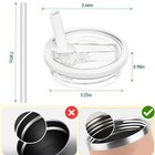 2 Pack 30 Oz Tumbler Flip Straw Lid Replacement Compatible For Stanley Quencher 