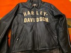 Great Black Leather Harley Davidson 100th Anniversary Jacket Men s Xl 1903-2003