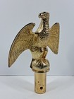 Vintage American Eagle Flag Pole Top Topper Aluminum Cast Plated Metal Finial