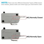 Kw3a Microwave Oven Door Switch 16a 125 250v Door Interloc  2 Pack Normally Open