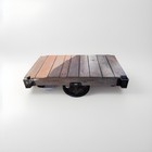 Lineberry Industrial Factory Cart Antique Cast Iron Wheels