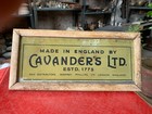 1970 s Old Vintage Cavender s Ltd  Cigarettes Adv  Lithograph Tin Sign Framed