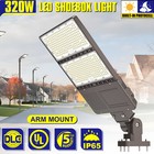 320watt Led Shoebox Parking Lot Light Commercial Outdoor Pole Light  wall Mount 