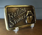 Rolling Stones 1976 Concert Tour Kiss Tongue Jagger 1970s Vintage Belt Buckle