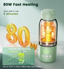 Portable Bottle Warmer For Travel 12oz    80w Fast Heating  316 Stainless Steel 