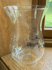 Vintage Clear Glass Etched Shade Light Lamp Chandelier Sconce 2 25    Fitter