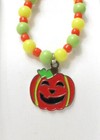 New--halloween  Yellow green orange  Pumpkin 4 Piece  Girl s Jewelry Set-cute