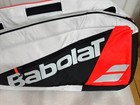Babolat Pure Strike 4th Gen Racquet Holder X6 Tennis Bag  white red 