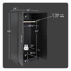 Elite 32  Storage Cabinet Closet  Black Storage Cabinet With Hanging Rail And   