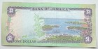 1989 Jamaica One Dollar Note- Jamaican  1 Bill - 1d - Banknote - Free Shipping