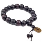 Men s Wooden 12mm Buddha Buddhist Prayer Beads Tibet Mala Bracelet L6h1