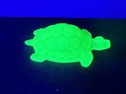 Uranium Yellow Glass Turtle Art Deco Vaseline Frosty Glass Matte Glass Satin