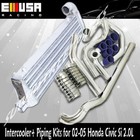 Intercooler pipings silicones clamps bov For 02-05 Civic Si typer 2 0 K20a Ep3