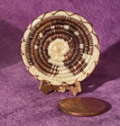 Fine Weaving-miniature-native American-rattlesnake Basket Tray-new Cond