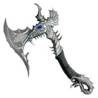 Fantasy Edge Stainless Steel Dragon Axe W wooden Stand For Displays