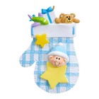 Personalized Baby s First Christmas Ornament     Baby Boy Plaid Mitten Keepsake