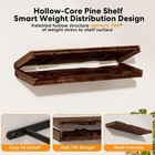 Avytronx Solid Wood Live Edge Floating Shelves Set Of 2     24  24inch  Walnut