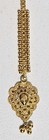 Stunning 22k Gold Maang Tikka Indian Wedding Forehead Dangle Ornate Pendant 5 