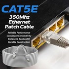 3-pack - Cat5e Ethernet Cable Gray Rj45 Utp Lan Patch Cord 1 5ft   200ft Lot