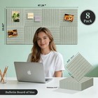 Bulletin Board  48  X 24   1 2  Thick Cork Board  8 Pack Felt Wall Tiles  Sage