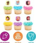 Princess Gemstone Rings  Cake Toppers Featuring 6 Characters  24-pack