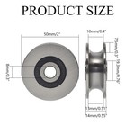 Stainless Steel Deep U-groove Ball Bearing Pulley  Metal Pulley  Wheel Bearin   