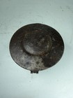 Antique Tibetan Chinese Forged Iron Steel Metal Hinged Cover Box Bowl Case Qing
