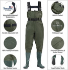 Fishing Waders For Men  2-ply Nylon pvc Waterproof Women Chest Wader With Boots 