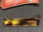 Vintage Faux Tortoise Shell Comb W  Leather Case Art Deco Fancy Fine Tooth