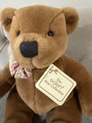Vintage Eden Bear Collection Mocha Plush Teddy Bear Brown Bow Stuffed Animal Toy