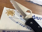 Spyderco Black Delica 4 C11sbk Serrated Ats-55 Blade   Frn Knife Neck Sheath 