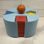 Vintage Playskool Wooden Preschool Toy Lot  3  Shape Sorter  House  Hourglass