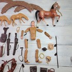 Louis Marx Geronimo Indian Johnny West Cowboy 40  Accessories Lot As Is Vintage