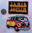 Janis Joplin Rock Music Icon  Hippy Love Bus Embroidered Patches  Iron On