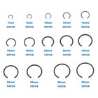 310pcs 14-sizes Round Wire C-clips Internal Snap Rings Assortment Kit round W   
