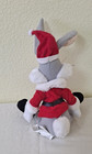 Vintage 1998 Bugs Bunny Santa Claus Plush 10  Sitting Christmas Looney Tunes