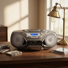Portable Bluetooth Speaker Cd Player Boombox With Cassette Am fm Radio Usb Mp3