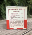 Vtg Crown Colony Pumpkin Pie Spice Tin Can Graphic Picture Thanksgiving 1  1 2oz