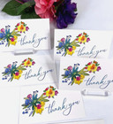 100x Thank You Cards  Tags  Blank Mini Cards  Thank You Floral Cards